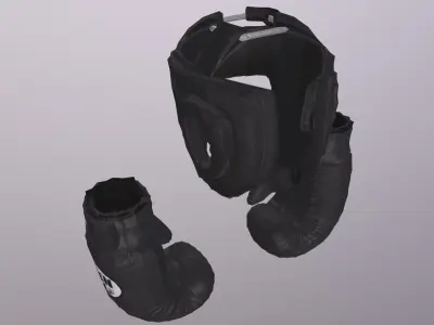BOXING EQUIPMENT PBR Low-poly 3D model
