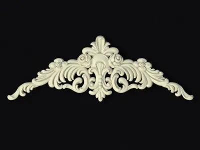 Central decor ornament for furniture 3D model 649