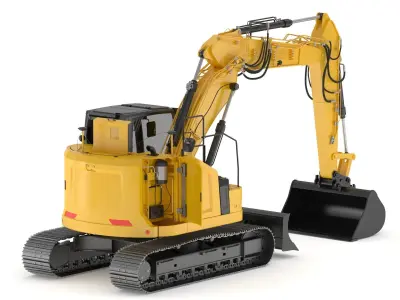 Small Excavator Triple Arm Generic 3D model