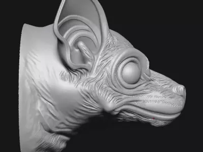 Bat sculpture 3D print model