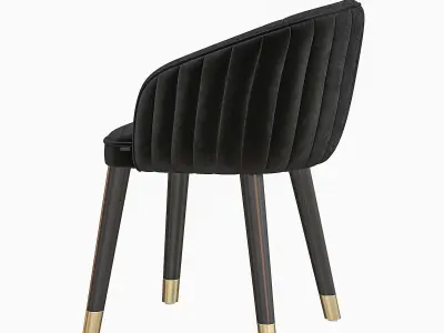 chair velvet dining 3D model