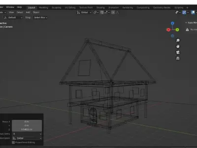 Medieval House lowPoly Free low-poly 3D model