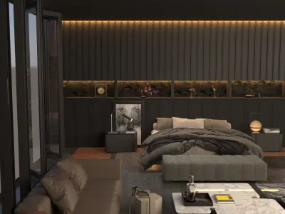 3D Master Bedroom Design 3D model