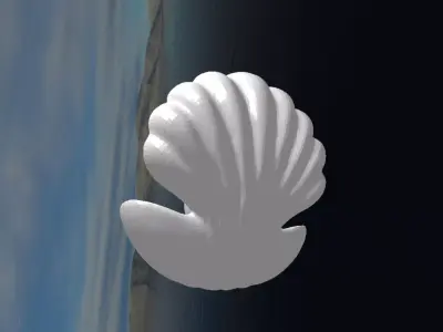 Pearl in Shell 3D Model Free 3D print model