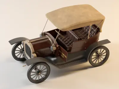 FORD T-1915 CAR Low-poly 3D model