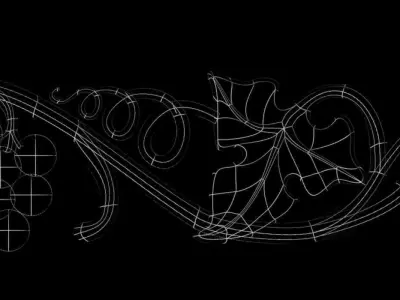 3d stl model of grape leaf decor for CNC router 3D print model