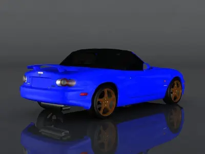 Mazda MX5 2002 Low-poly 3D model