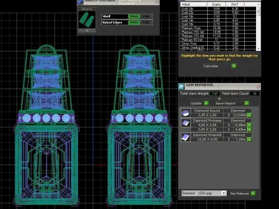 Emerald Princess earrings 3D print model