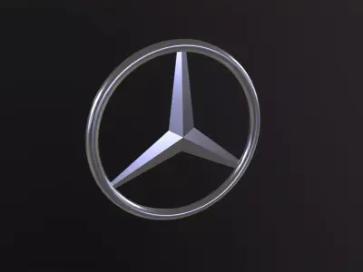 Mercedes Benz Logo 3D Model Low-poly 3D model