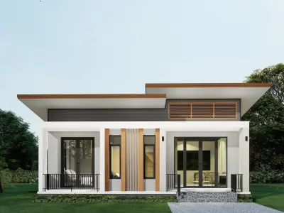 Tropical modern house 3D print model