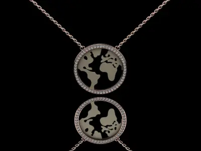 DAIMOND WORLD PENDANT 3D print model