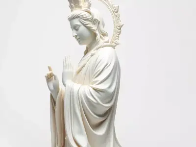 Majestic Ivory Statue model pack Low-poly 3D model