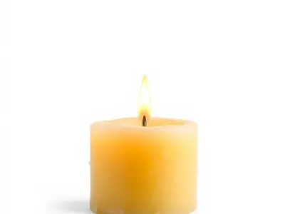 Cozy Candle with Textured Wax Surface model pack Low-poly 3D model