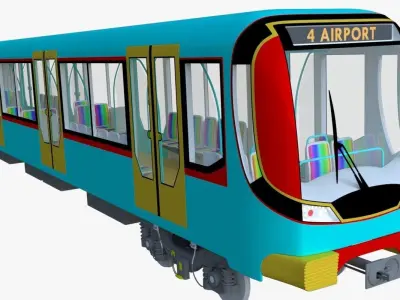 Subway car 3D model