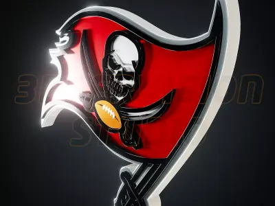 Tampa Bay Buccaneers logo - Cinematic - 3D print 3D model
