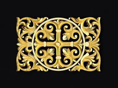 Central decor ornament for furniture 3D model 787
