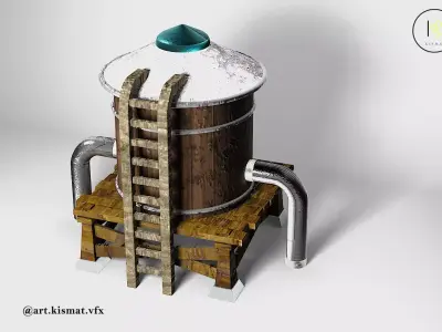 Water Tank CG Model Free 3D model