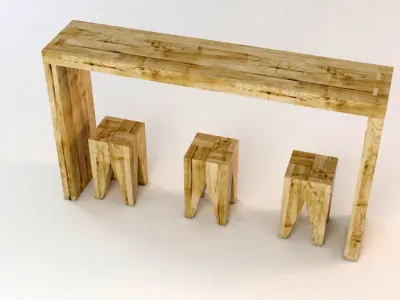 Industrial Bar Set 3D model