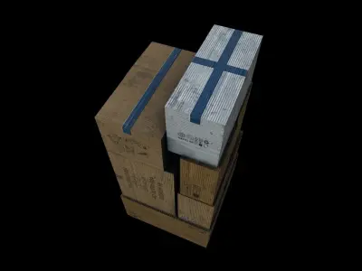 Cardboard Boxes Pack 1 Low-poly 3D model