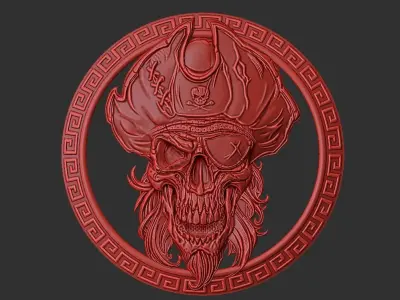 pirate skull 3D print model
