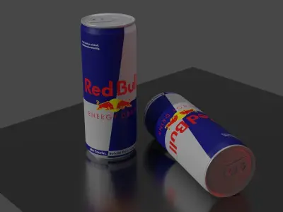 Red Bull Energy Drink Can Free 3D model