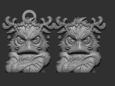 christmas duck decor 1  3D print model