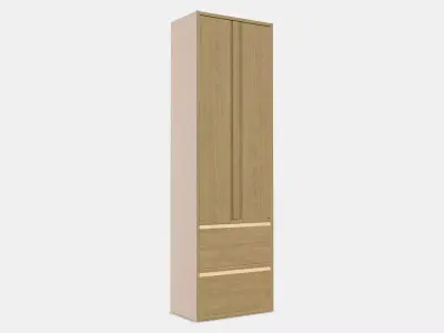 ANGSJON High cabinet with doors-drawers 3D model