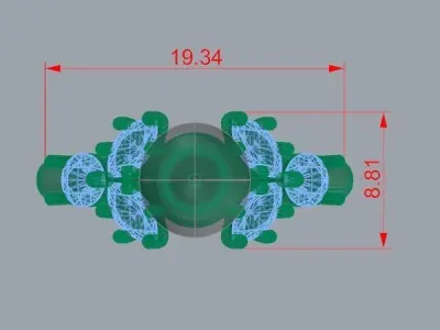 pearl Dimond ring 3D print model