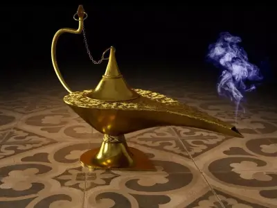 aladdin lamp Free 3D model
