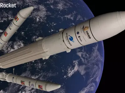 Ariane-5 Rocket Low-poly 3D model