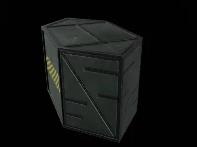 Military Storage Container PBR Low-poly 3D model