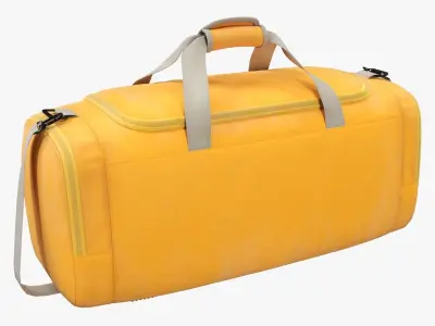 Duffel sport travel bag yellow 3D model
