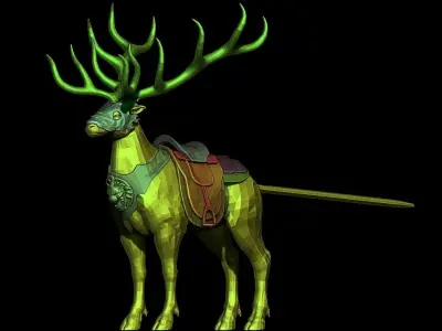 deer 3d Low-poly 3D model