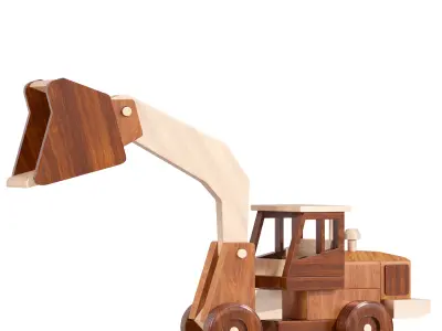 Cat dirt Loader Wood 3D model