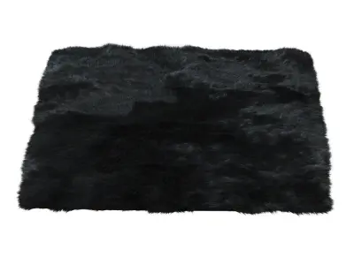 Dominick Handmade Shag Teal Area Rug 3D model