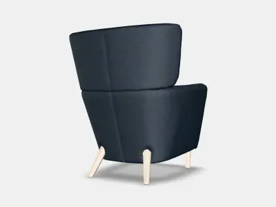 OSKARSHAMN Wing chair 1 Low-poly 3D model