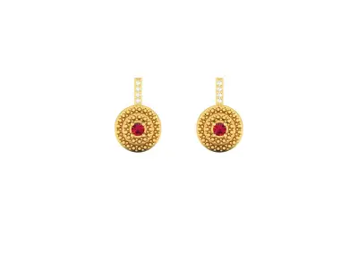 Diamond Earring 3D print model buy