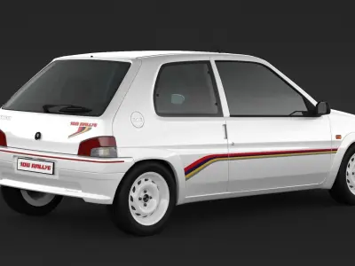 Peugeot 106 XSI RALLYE 3D model