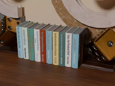 Giant Brass Dice Book Ends 3D model