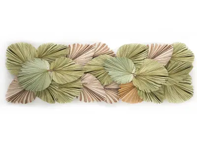Wall panel made of dry palm leaves 226 3D model