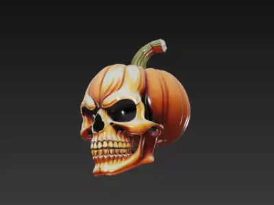 Halloween Pumpkin - Skull Sculpture Collection