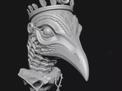 Bird sculpture 3D print model get
