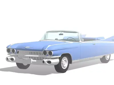 Impala vintage Car Low-poly 3D model