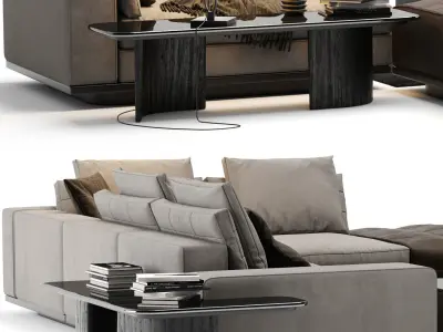 Lawrence Sofa Set 3D model