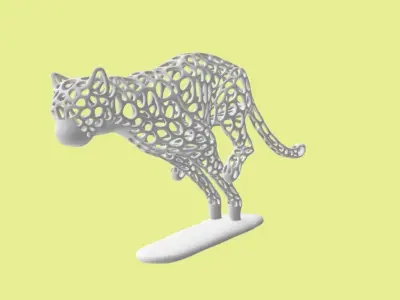 Cheetah Voronoi Wireframe for 3D Print 3D print model