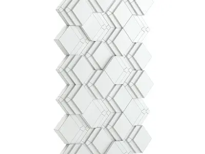 Decorative Wooden Wall Panel 3D model