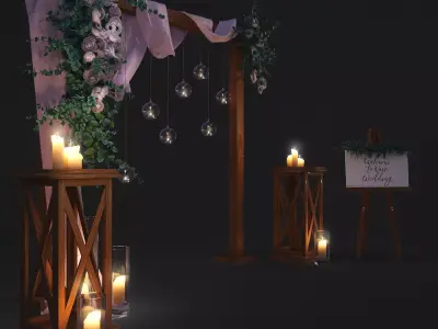 wedding arch 3D model