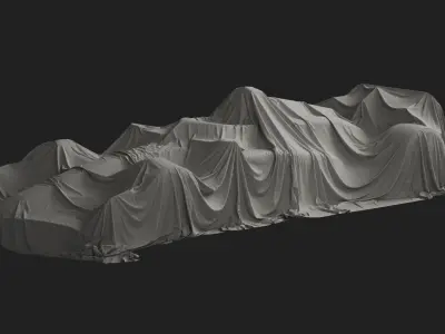Vintage Car Cover 10 3D model