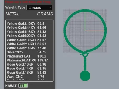 Luxury Cuban Link Pendant Necklace 3D print model