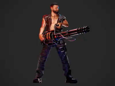 Cyberpunk  Chernobog Robot Free low-poly 3D model